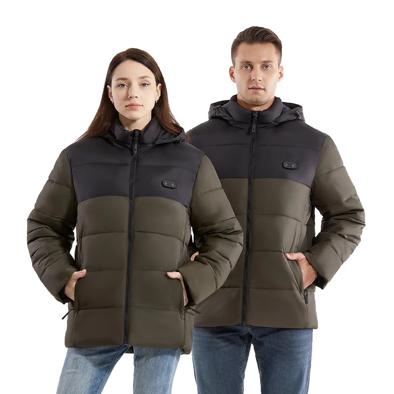 Smart Heating DC Warm Two-color Constant Temperature Cotton-padded Coat — image 2