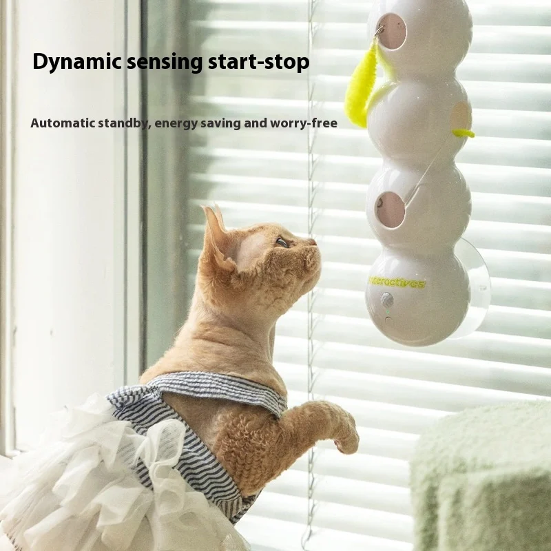 Smart Interactive Cat Toy With Moving Tail Motion Activated Rechargeable — image 4