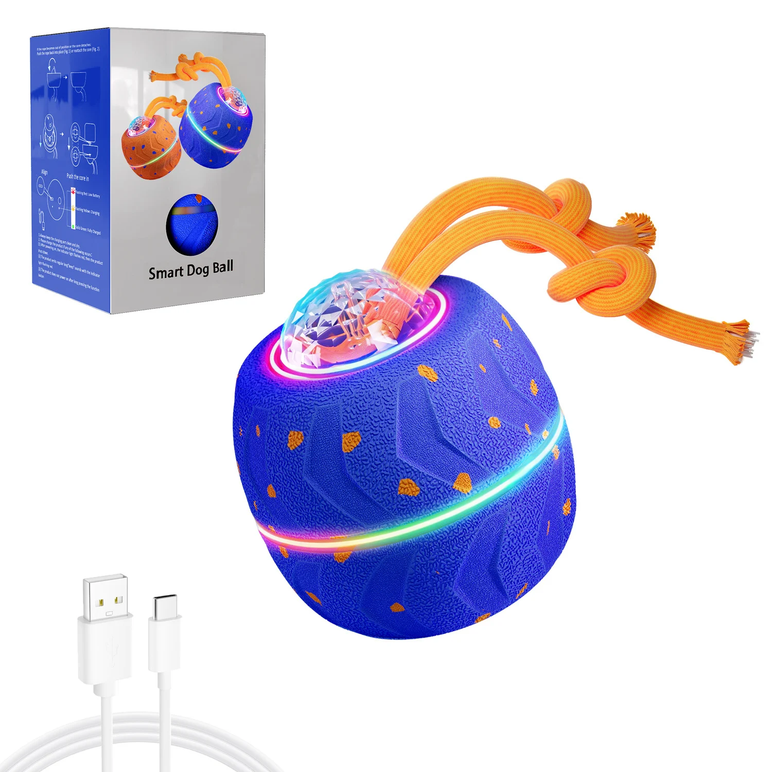 Smart Interactive Dog Toy Ball, Enrichment Toys, Barking E-TPU Material, Electric… — image 6