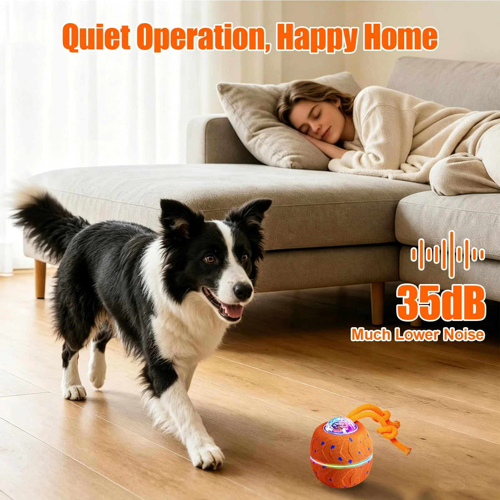 Smart Interactive Dog Toy Ball, Enrichment Toys, Barking E-TPU Material, Electric… — image 2