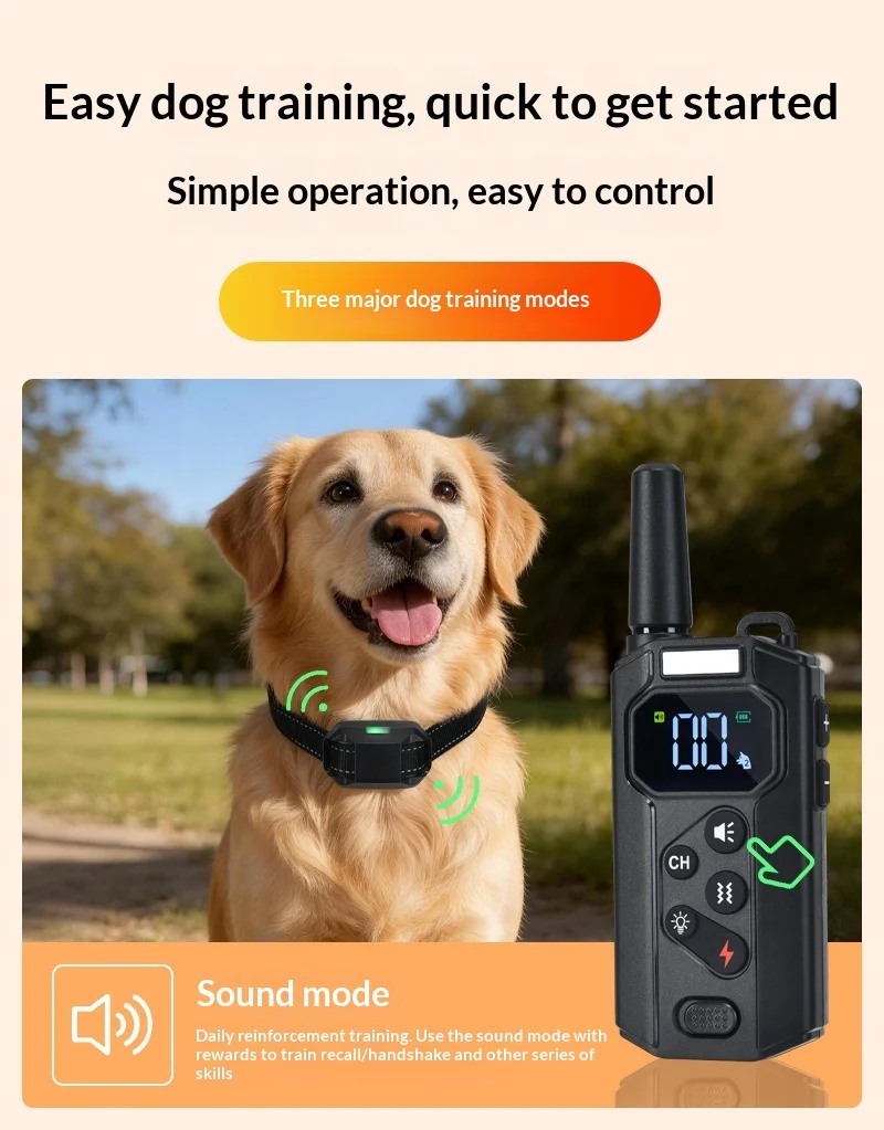 Smart Remote Dog Training Collar With Vibration & Shock Anti-bark Device — image 7