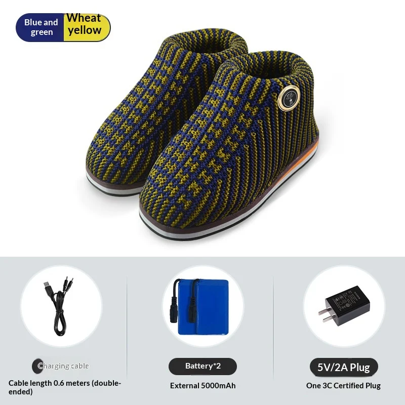 Smart Temperature-controlled Walkable Outdoor-warm Electric-heated Knit Shoes For Home Use — image 5