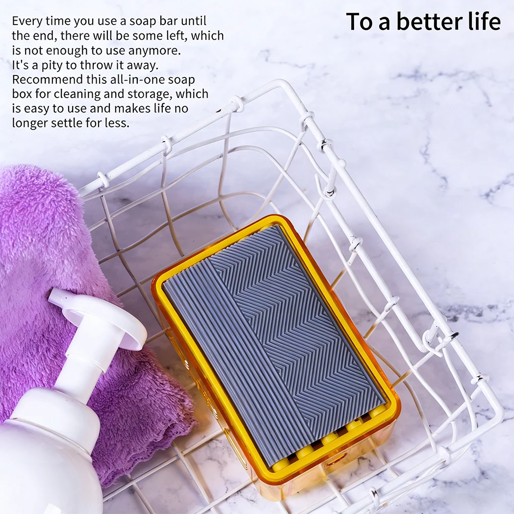Soap Foaming Box With Spring Automatic Foam Dispenser Waterproof Holder Drainage For… — image 6