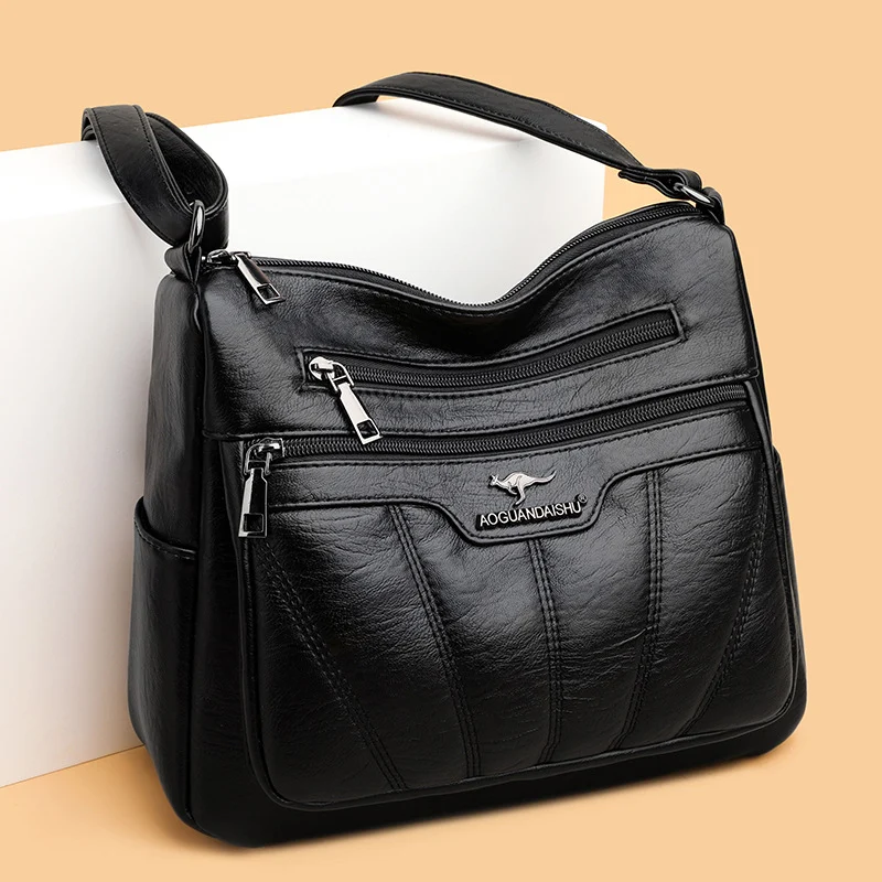 Soft Leather Crossbody Bag For Women Versatile Large Capacity And Exudes A Premium Vibe — image 3