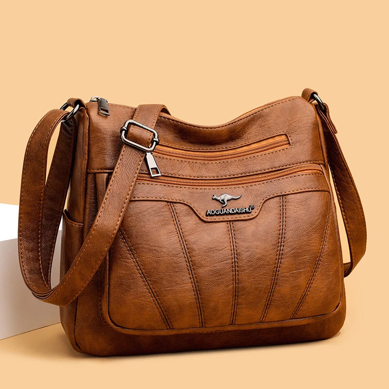 Soft Leather Crossbody Bag For Women Versatile Large Capacity And Exudes A Premium Vibe — image 4