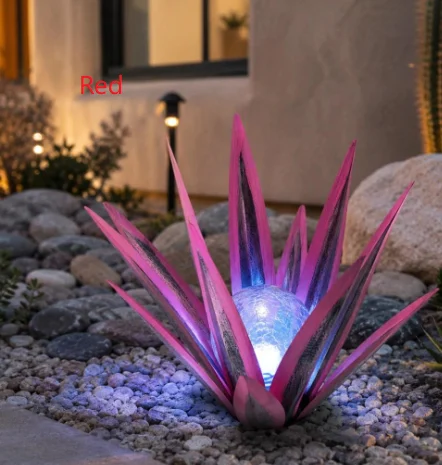 Solar-powered Agave-shaped Yard Ground Light — image 2