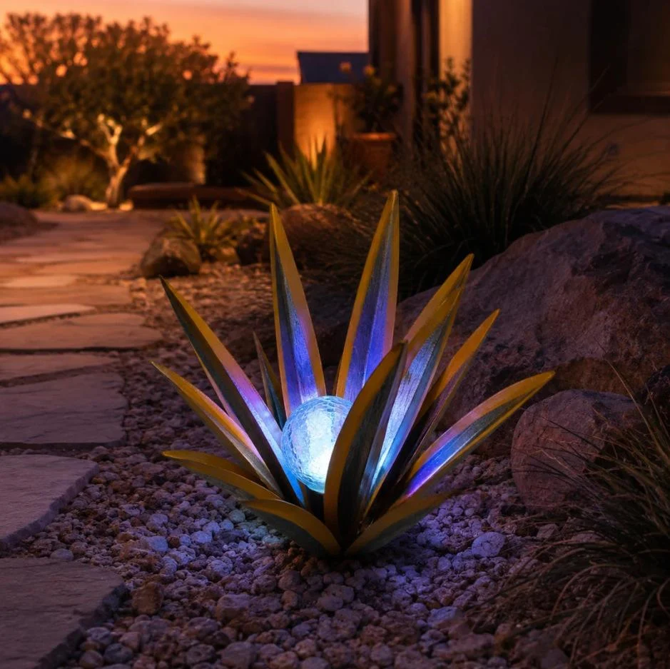 Solar-powered Agave-shaped Yard Ground Light — image 5