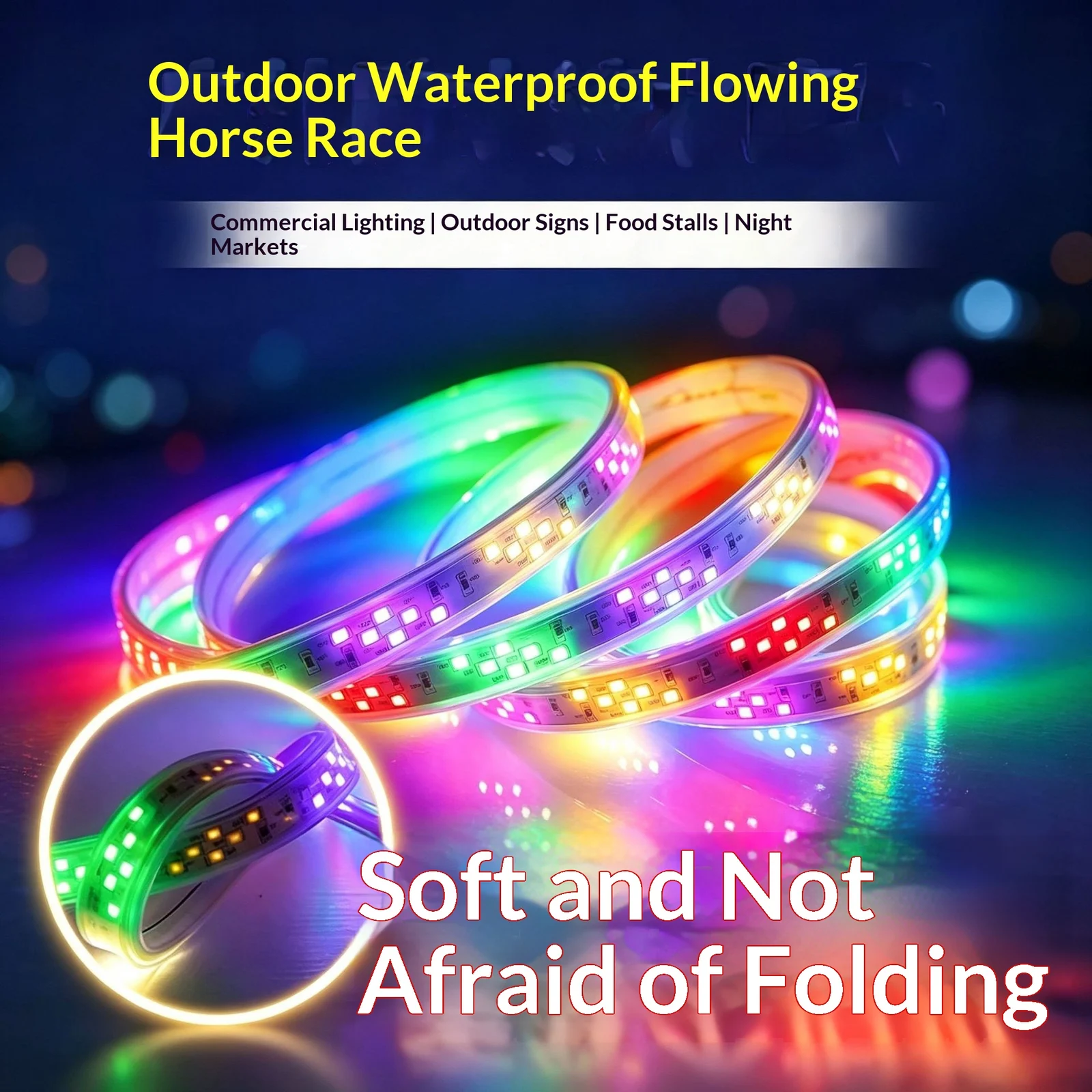 Solar-powered Colorful Running-light Strip — image 7
