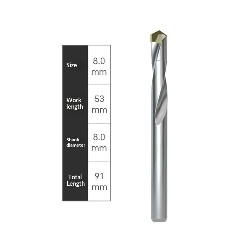 Solid Carbide-tipped High-hardness Stainless Steel Straight-shank Twist Drill — image 5