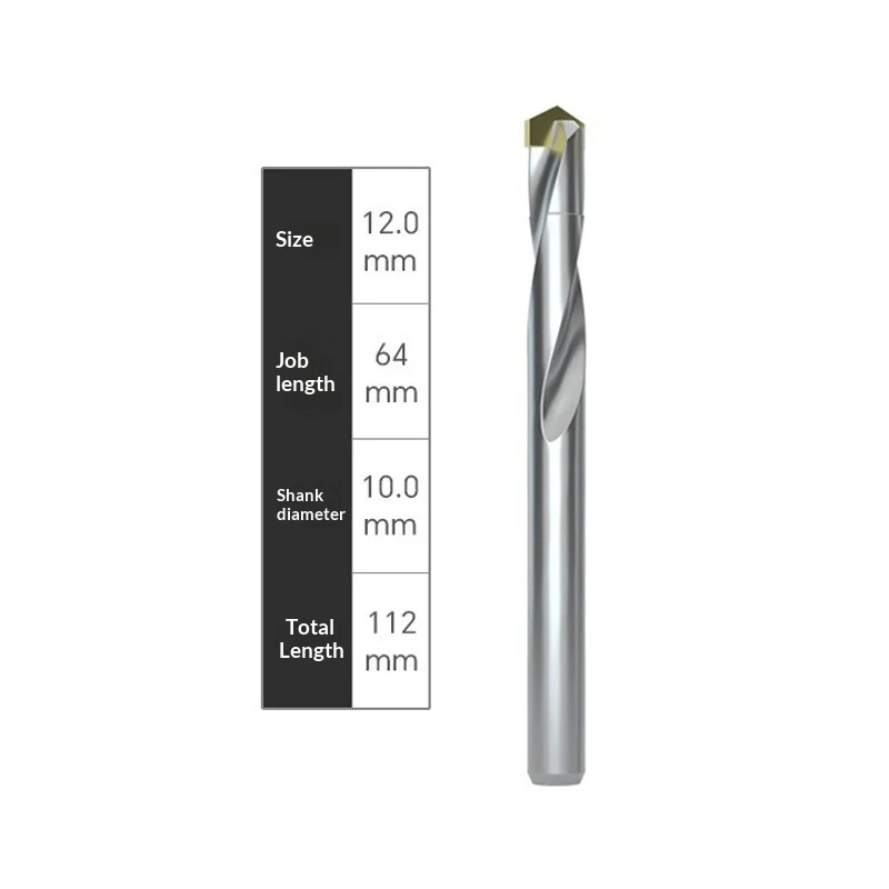 Solid Carbide-tipped High-hardness Stainless Steel Straight-shank Twist Drill — image 7