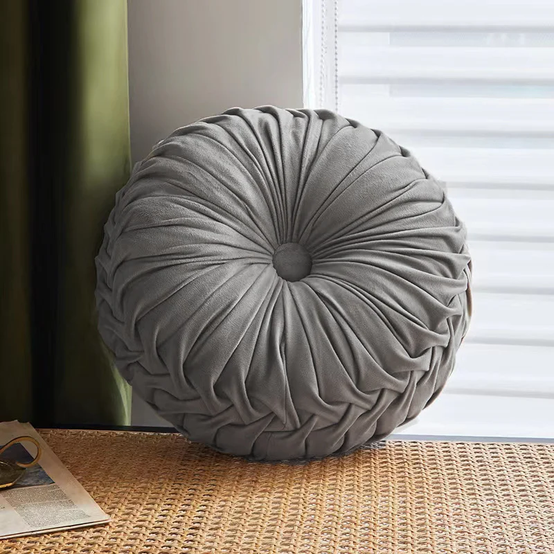 Solid-color Dutch Velvet Pumpkin Sofa Throw Pillow — image 4