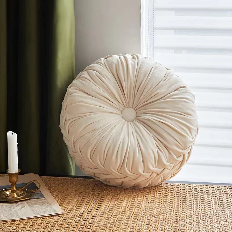 Solid-color Dutch Velvet Pumpkin Sofa Throw Pillow — variant image