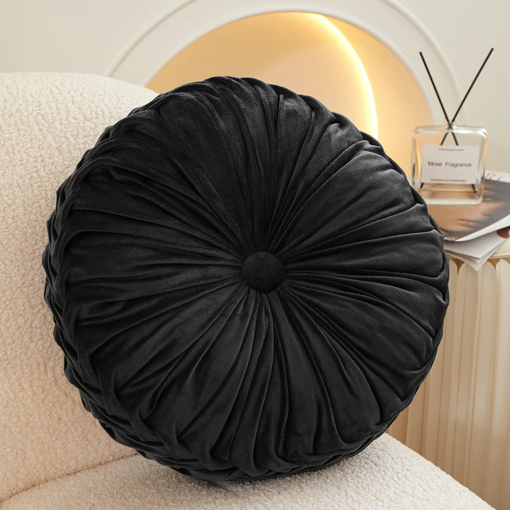 Solid-color Dutch Velvet Pumpkin Sofa Throw Pillow — variant image