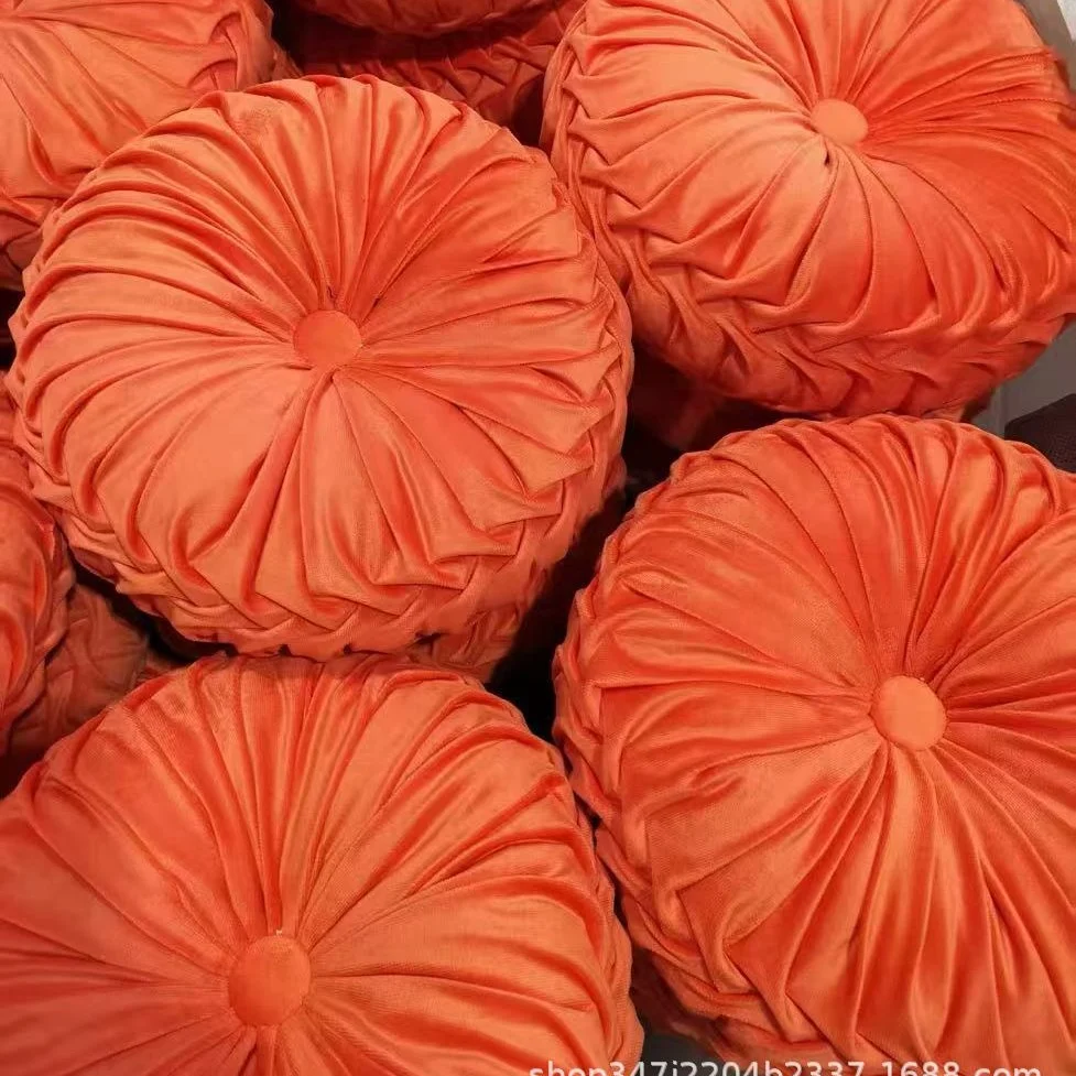 Solid-color Dutch Velvet Pumpkin Sofa Throw Pillow — variant image