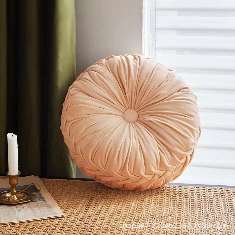Solid-color Dutch Velvet Pumpkin Sofa Throw Pillow — image 3