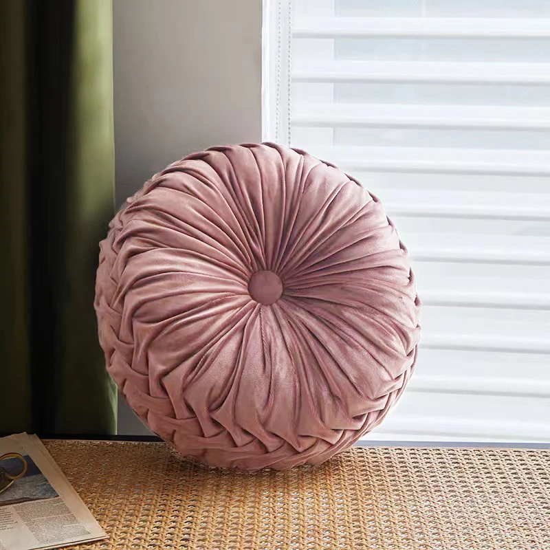 Solid-color Dutch Velvet Pumpkin Sofa Throw Pillow — variant image