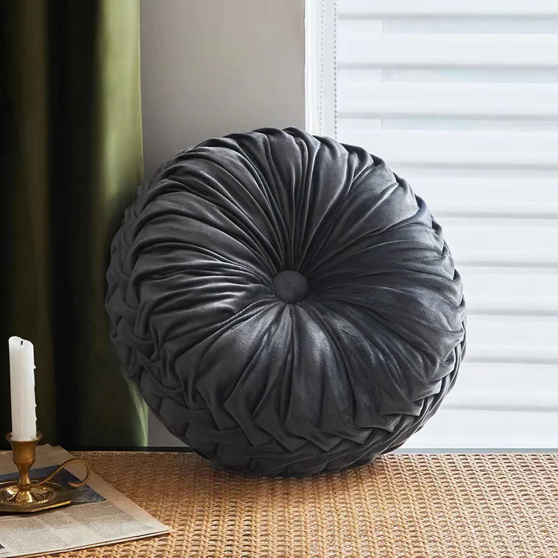 Solid-color Dutch Velvet Pumpkin Sofa Throw Pillow — variant image