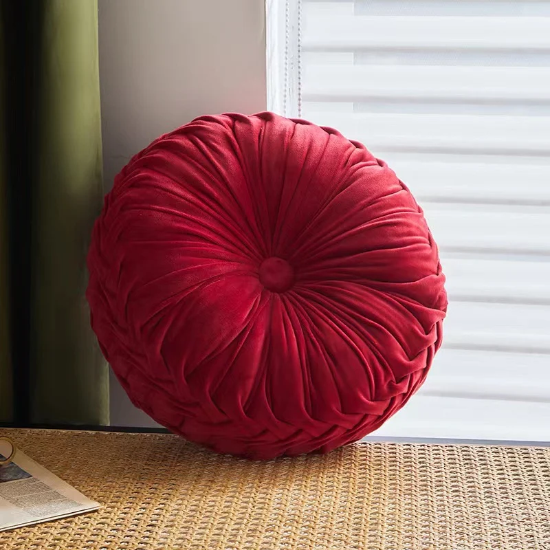 Solid-color Dutch Velvet Pumpkin Sofa Throw Pillow — image 7