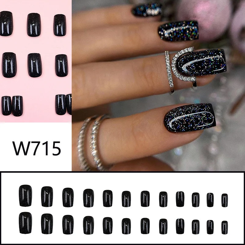 Solid-color Full-square Versatile Womens Wearable Nails — image 3