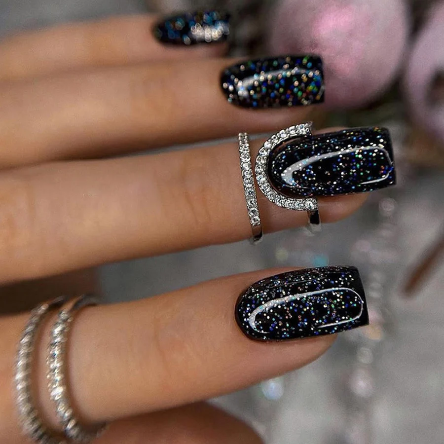 Solid-color Full-square Versatile Womens Wearable Nails — image 2