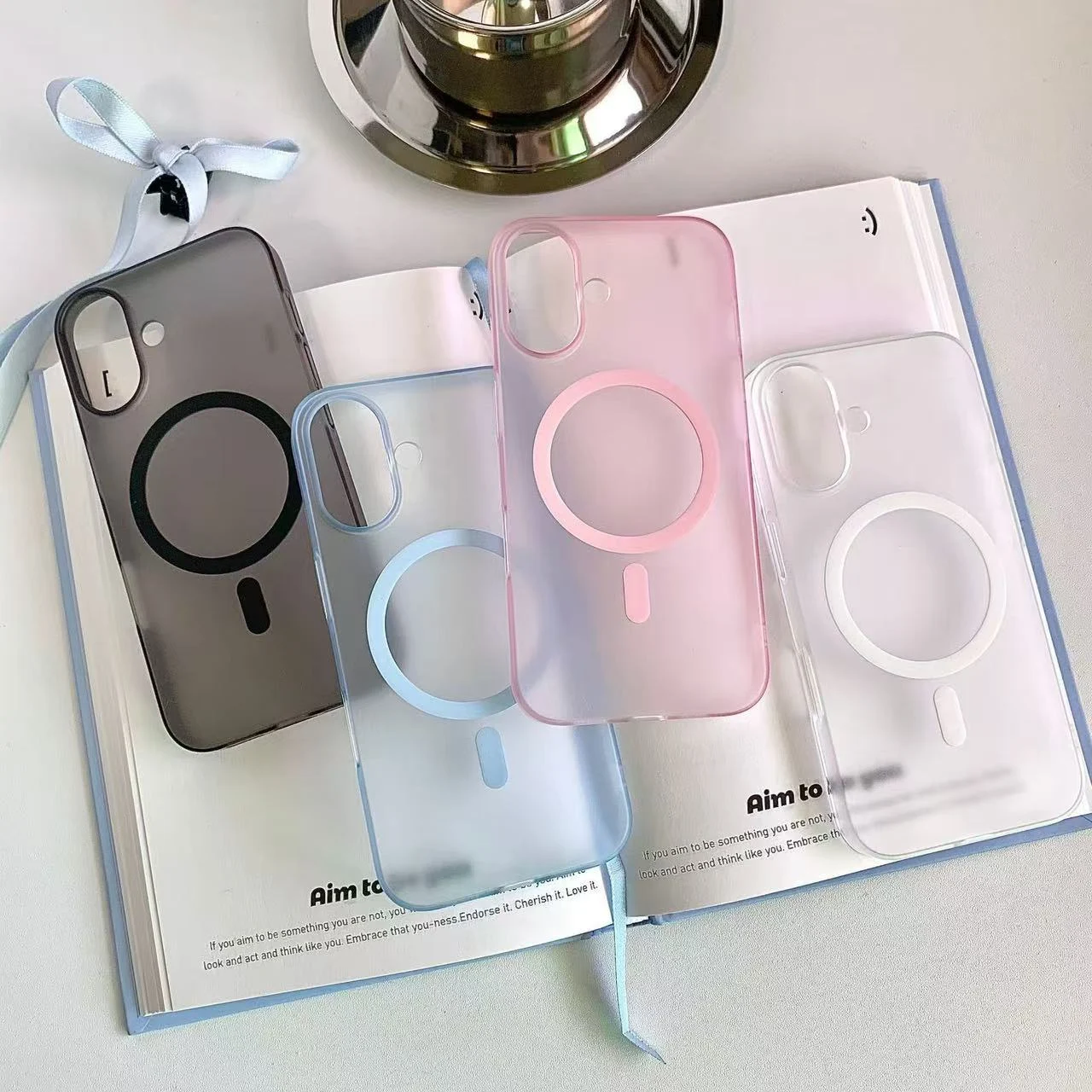 Solid-color Ice-mist Magnetic Phone Case — image 4