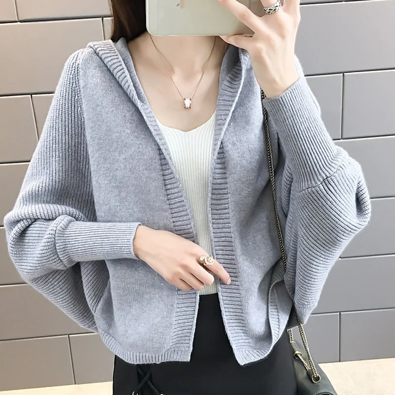 Solid-color Knitted Cardigan Jacket For Women — image 4