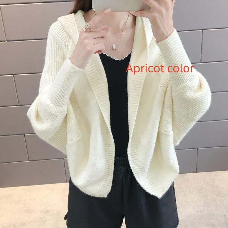 Solid-color Knitted Cardigan Jacket For Women — image 6