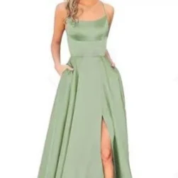 Solid Color Long Slimming And Shoulder Hollow Girlfriends Fashion Bridesmaid Party Dress — image 3