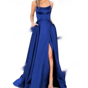 Solid Color Long Slimming And Shoulder Hollow Girlfriends Fashion Bridesmaid Party Dress — image 5
