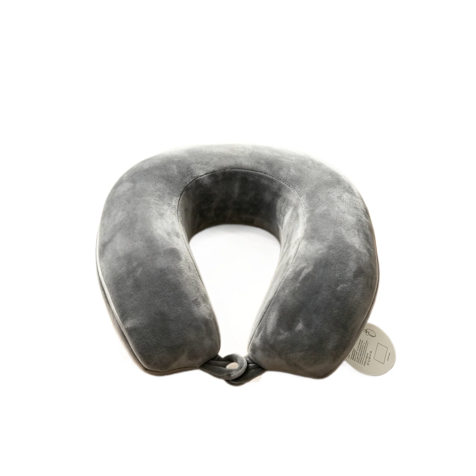 Solid Color Plush Memory Foam U Shaped Neck Pillow, Button Closure Travel Pillow For… — image 3