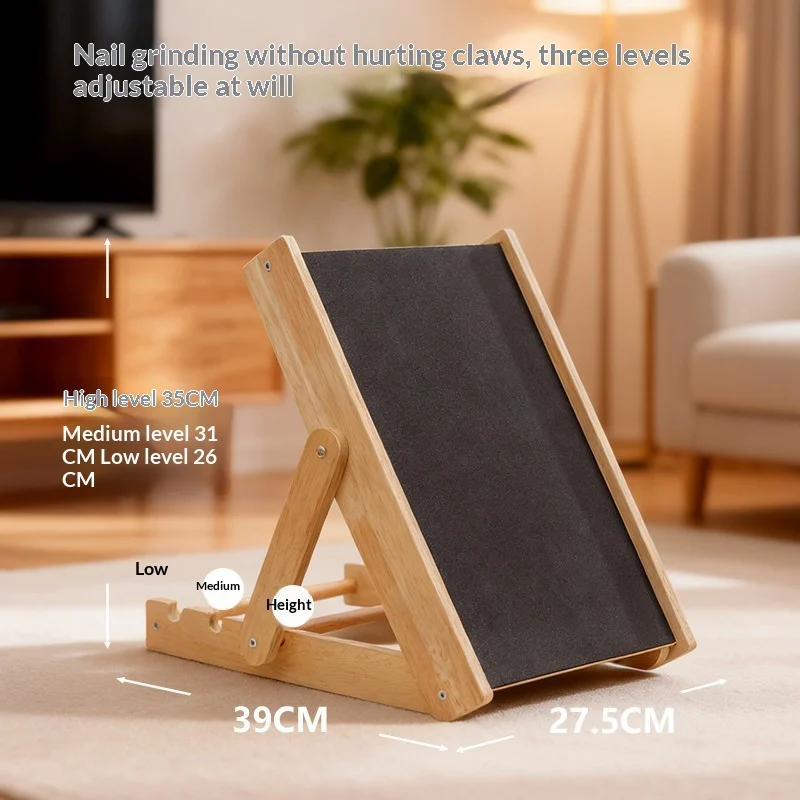 Solid Wood Dog Scratching Board For Nail Sharpening, No Installation Needed, Corgi… — image 6