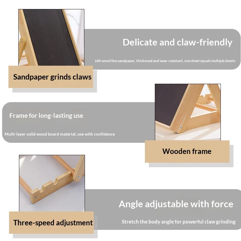 Solid Wood Dog Scratching Board For Nail Sharpening, No Installation Needed, Corgi… — image 3