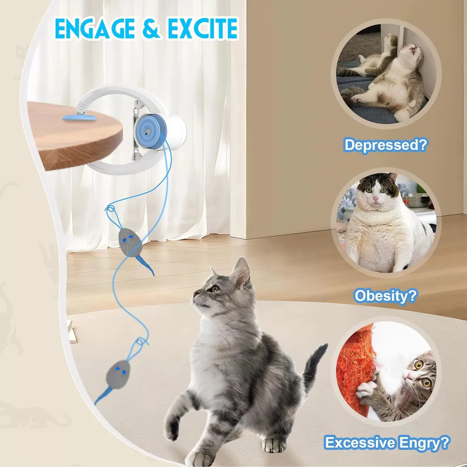 Sound Making Bird Cat Teaser Toy — image 3