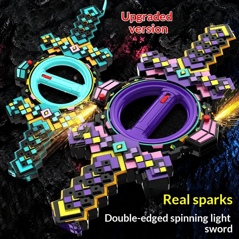 Sparkling Fireblade Dual-edged Spinning Retractable Toy For Children — image 4