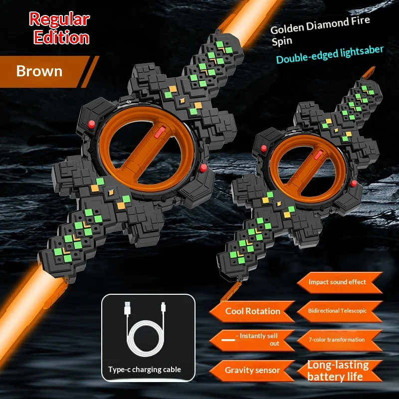 Sparkling Fireblade Dual-edged Spinning Retractable Toy For Children — image 5