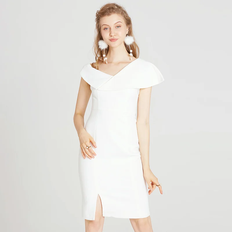 Split White Dress — image 4