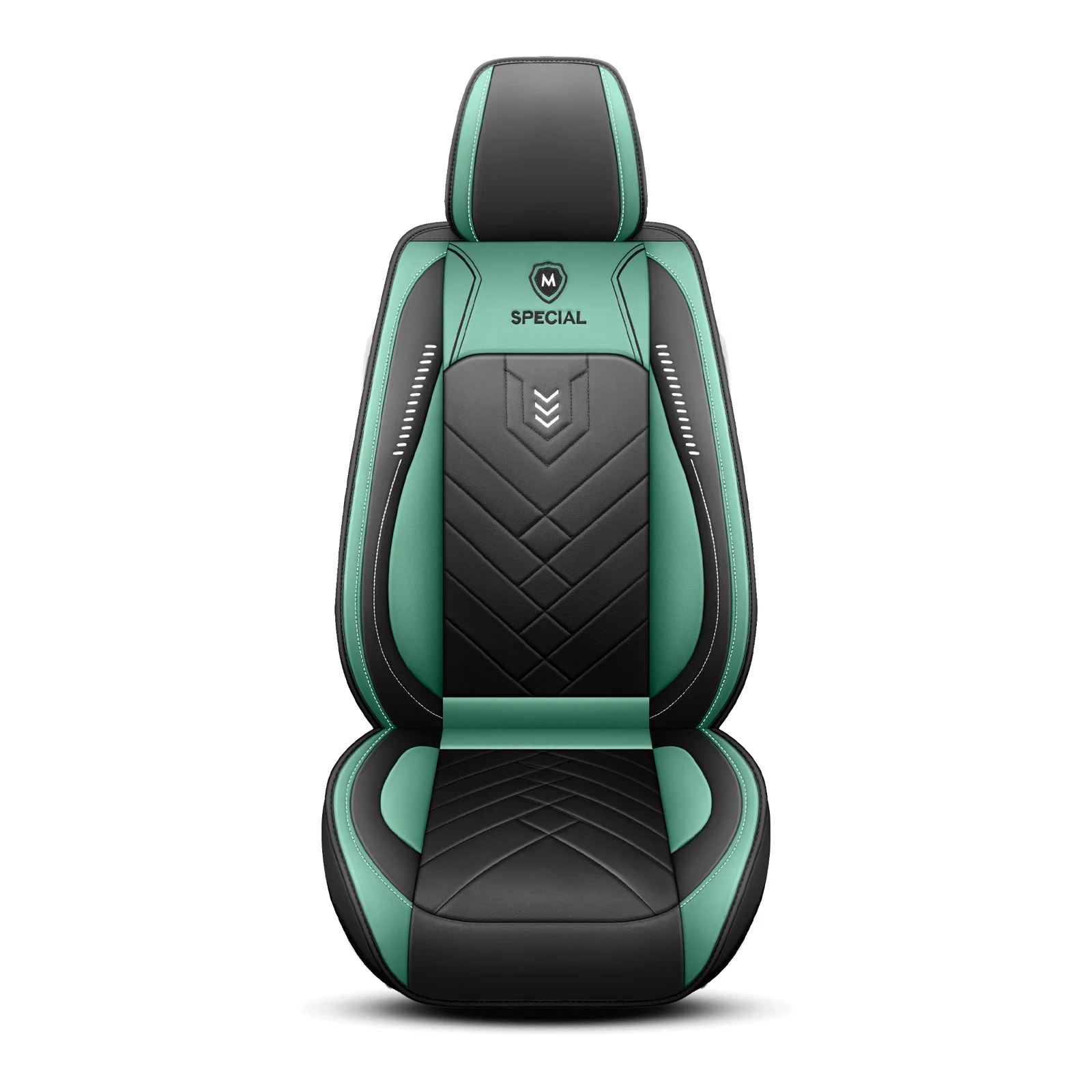 Sport Rocket Design Racing Car Seat Covers Red Black PU Leather Full 5-seat Set… — image 10