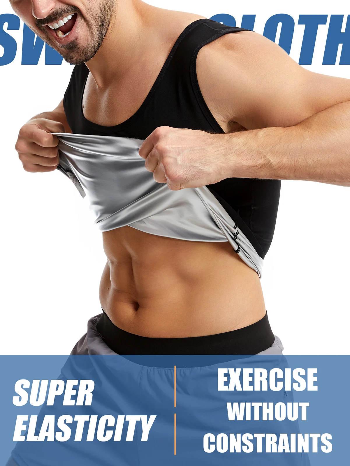 Sports Fitness Zipper Body Shaping Sweat Suit, Tummy Control Tight-fitting Yoga Sauna… — image 3