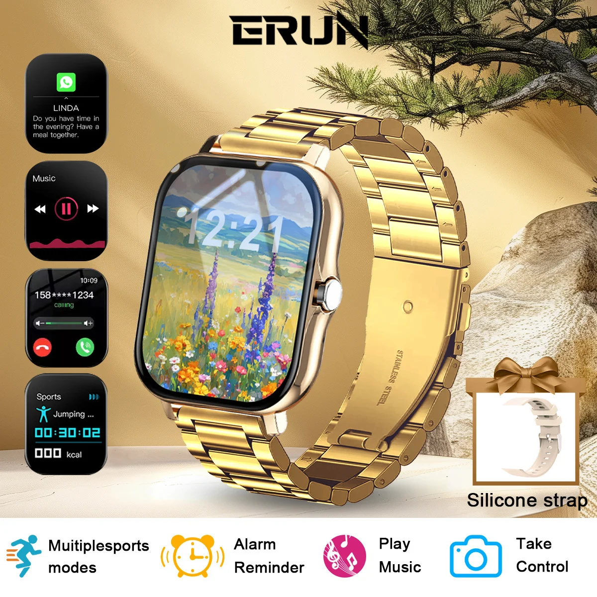Sports Outdoor Smart Watch H Step Count Statistics Sleep Monitoring Bluetooth Call — image 5