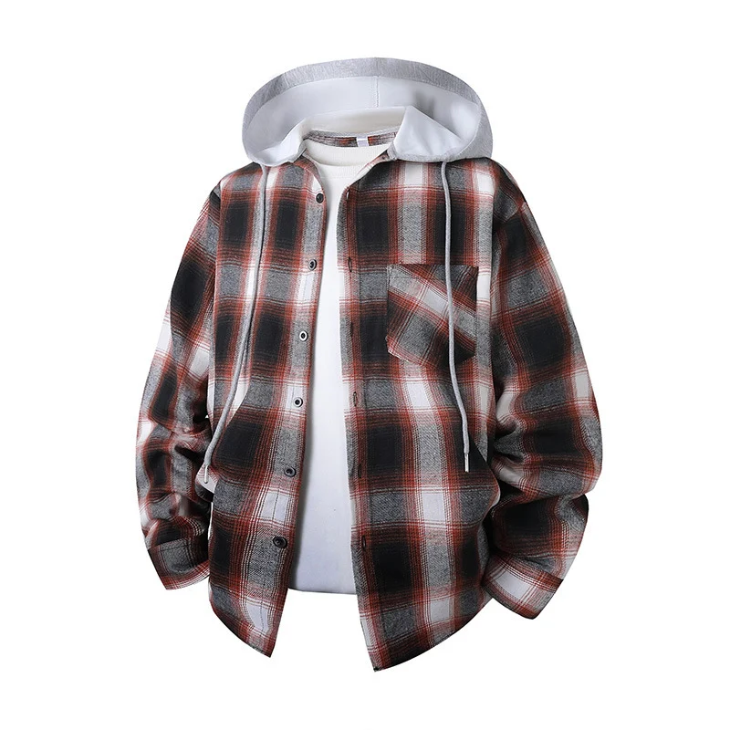 Spring And Autumn Mens Womens Plaid Long-sleeve Shirt — image 6