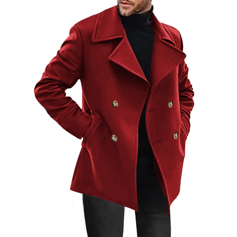 Spring & Autumn Mid-length Coat For Men Independent Sites, Double-breasted Casual… — image 4