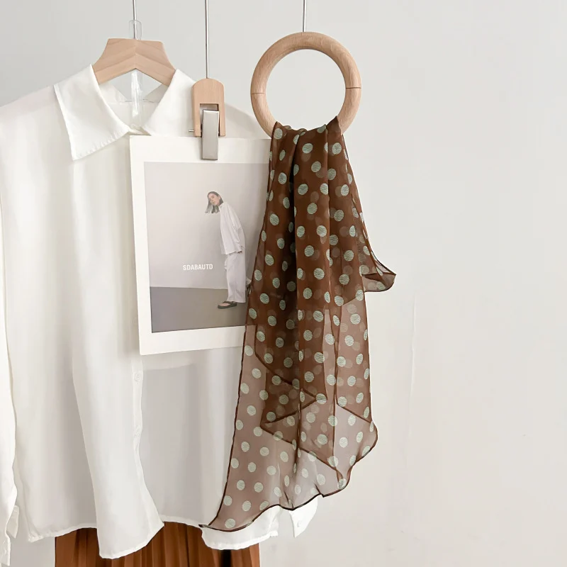 Spring Lightweight High-end Narrow Long Silk Scarf — image 7