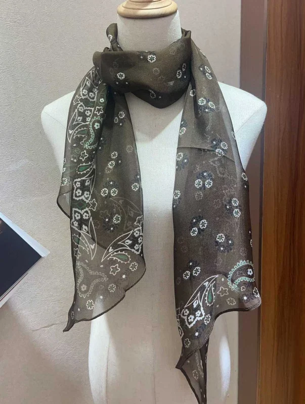 Spring Lightweight High-end Narrow Long Silk Scarf — image 4