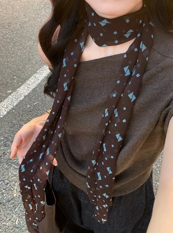 Spring Lightweight High-end Narrow Long Silk Scarf — image 12