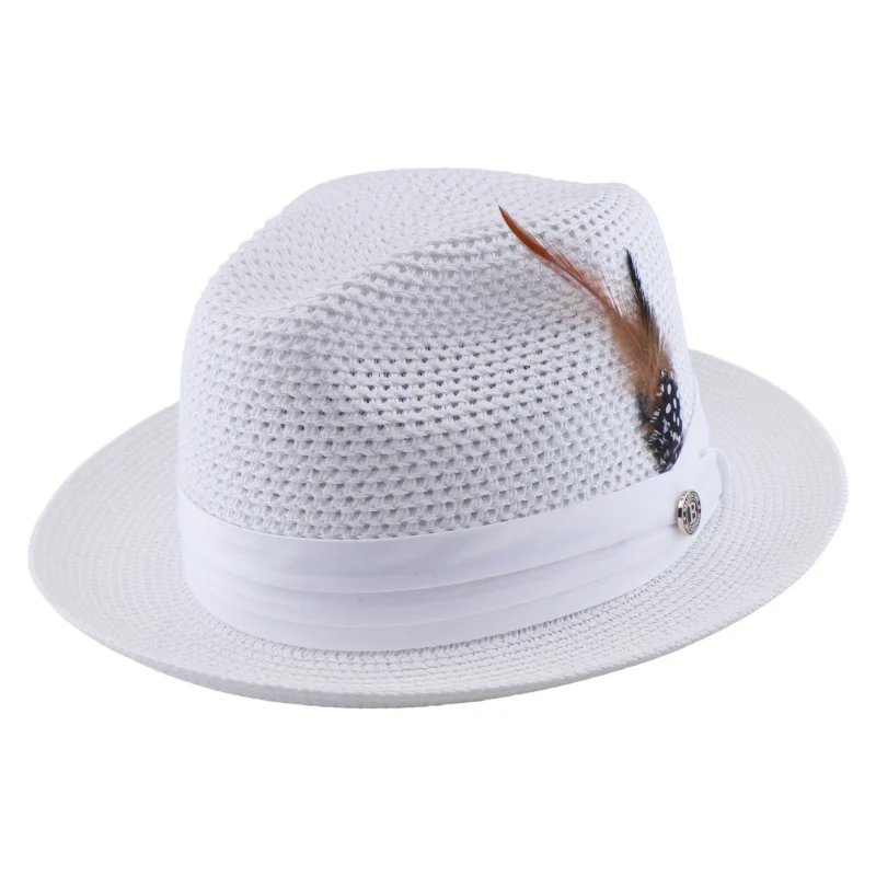 Spring Summer Mens And Womens Seaside Beach Holiday Flat-brim Straw Hat — image 2