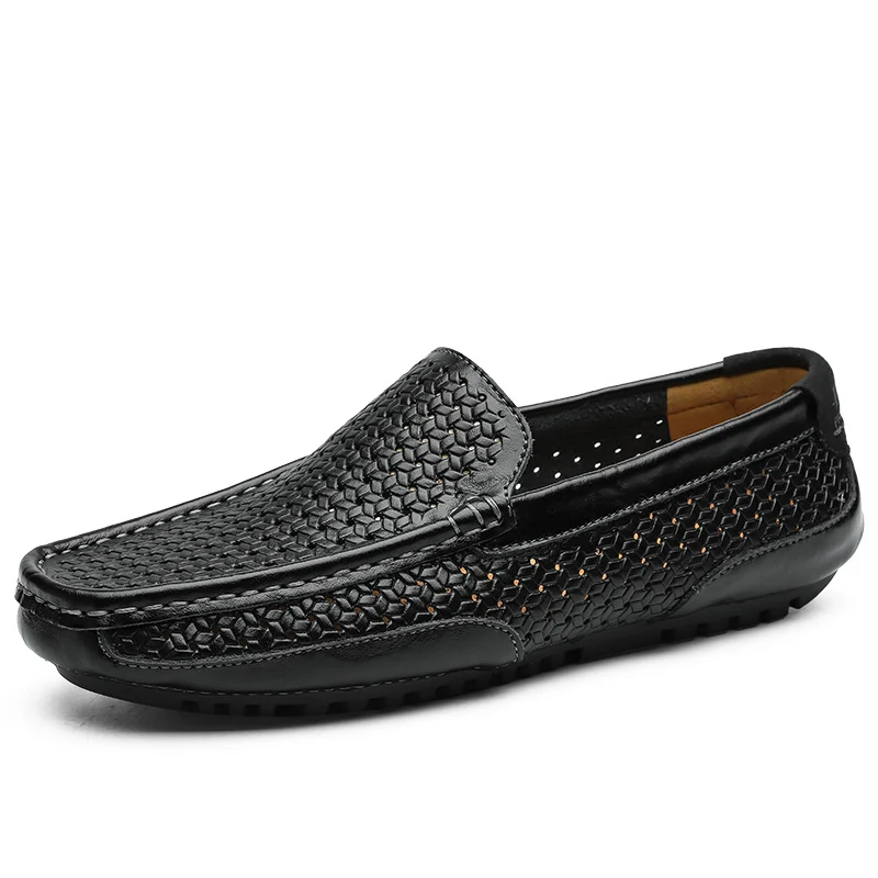 Springautumn Hollowed-out Loafers For Men, Breathable, British Style — image 3