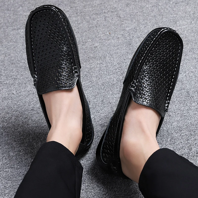 Springautumn Hollowed-out Loafers For Men, Breathable, British Style — image 5