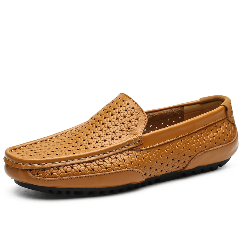Springautumn Hollowed-out Loafers For Men, Breathable, British Style — image 9