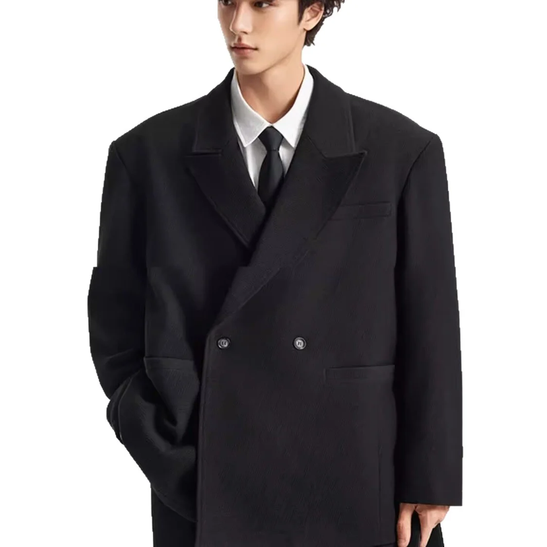 Springautumn Korean-style Mens Minimalist Suit Jacket — image 4