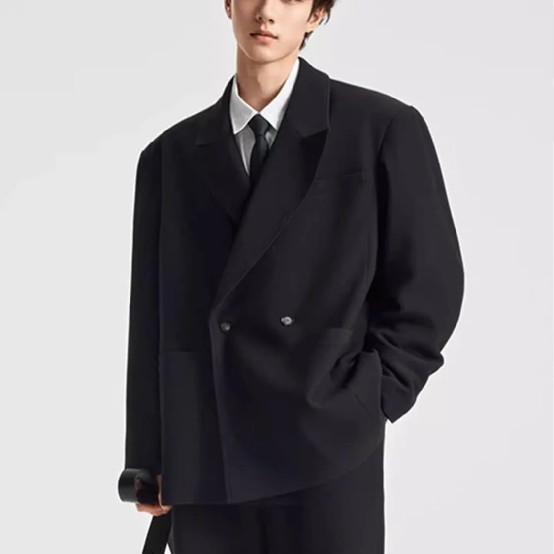 Springautumn Korean-style Mens Minimalist Suit Jacket — image 5